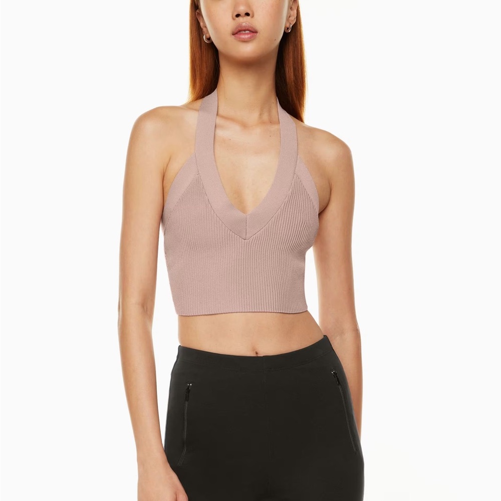Aritzia Babaton Griffith Sculpt Knit Halter Top